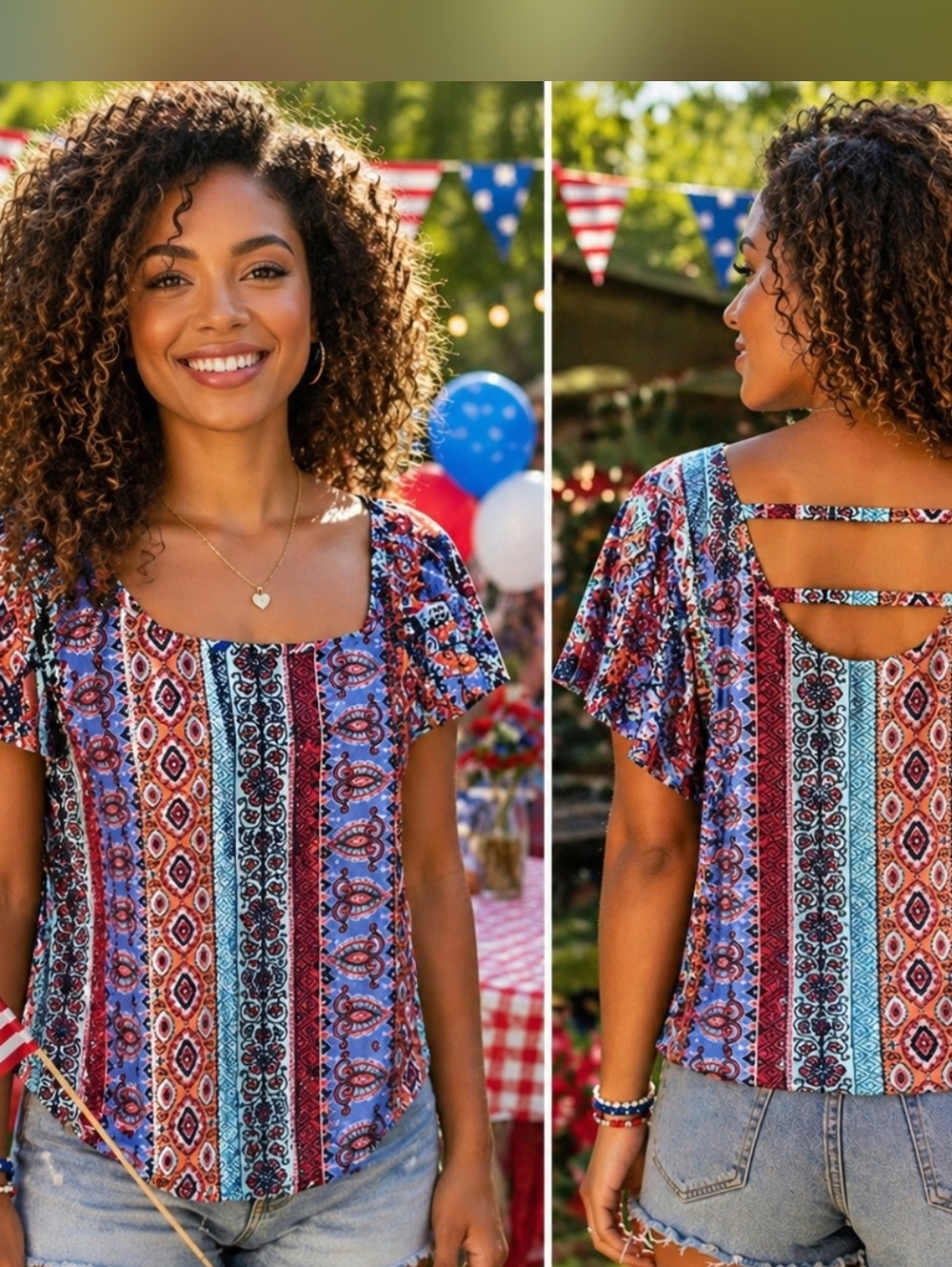 Bobby Brooks NWT XL Boho Print Top